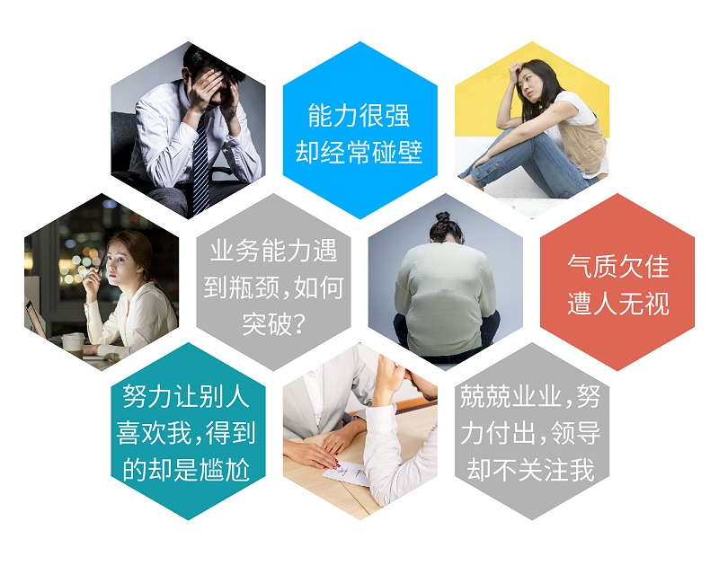 能力很强却经常碰壁；业务能力遇到瓶颈，如何突破？气质欠佳遭人无视；努力让别人喜欢我，得到的却是尴尬；兢兢业业，努力付出，领导却不关注我
